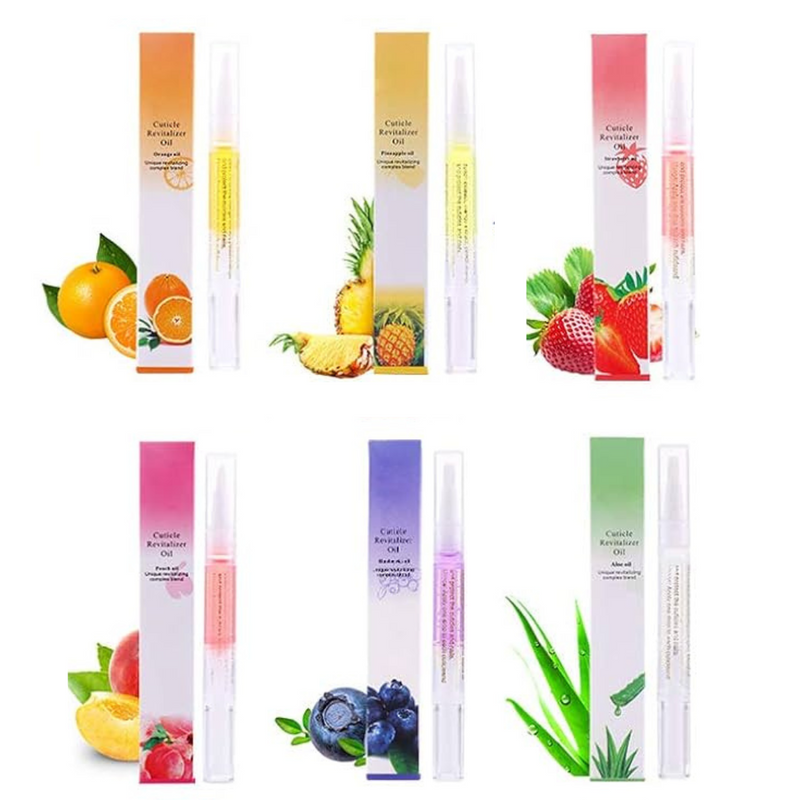 Aceite de Cutícula en Plumón Aromas 5 ml  - 6 Piezas Paquete A