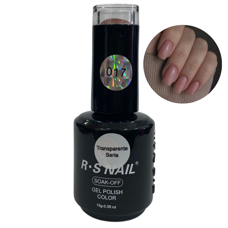 Esmalte Gel Uñas RS Nail Transparente seria (01, 014, 017)