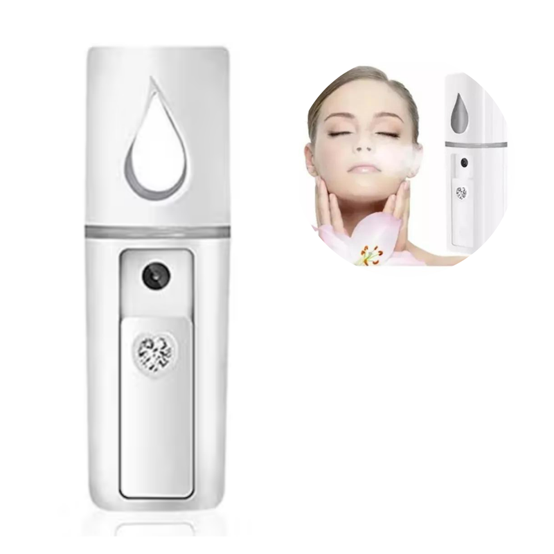 Nanomister Vaporizador Facial Portátil Para Extensiones De Pestañas Blanco