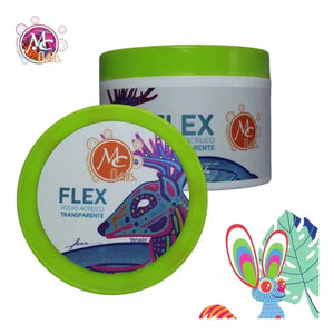 Polvo Acrílico Flex para uñas MC Nails Transparente 4 onzas