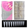 Tip Estileto XL Natural o Cristal Caja con 500 Piezas